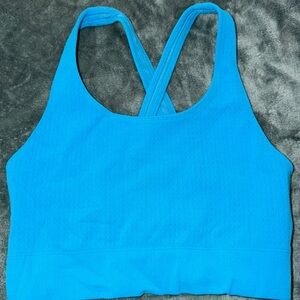 Women's Blue and Black Fabletics Sports Bra